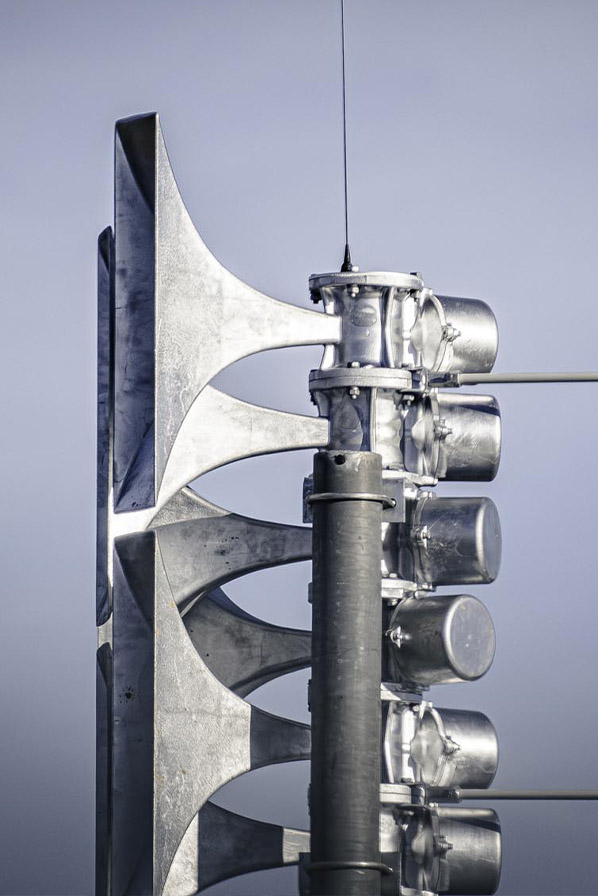 Safus Elektronische Sirene Nahaufnahme